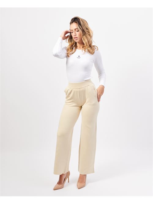 Pantalon en viscose John Richmond avec logo JOHN RICHMOND | UWA24023PABONE WHITE